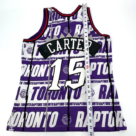 Mitchell Ness NBA Toronto Raptors Vince Carter 15 Hardwood Jersey 1998 Swingman - Picture 10 of 12